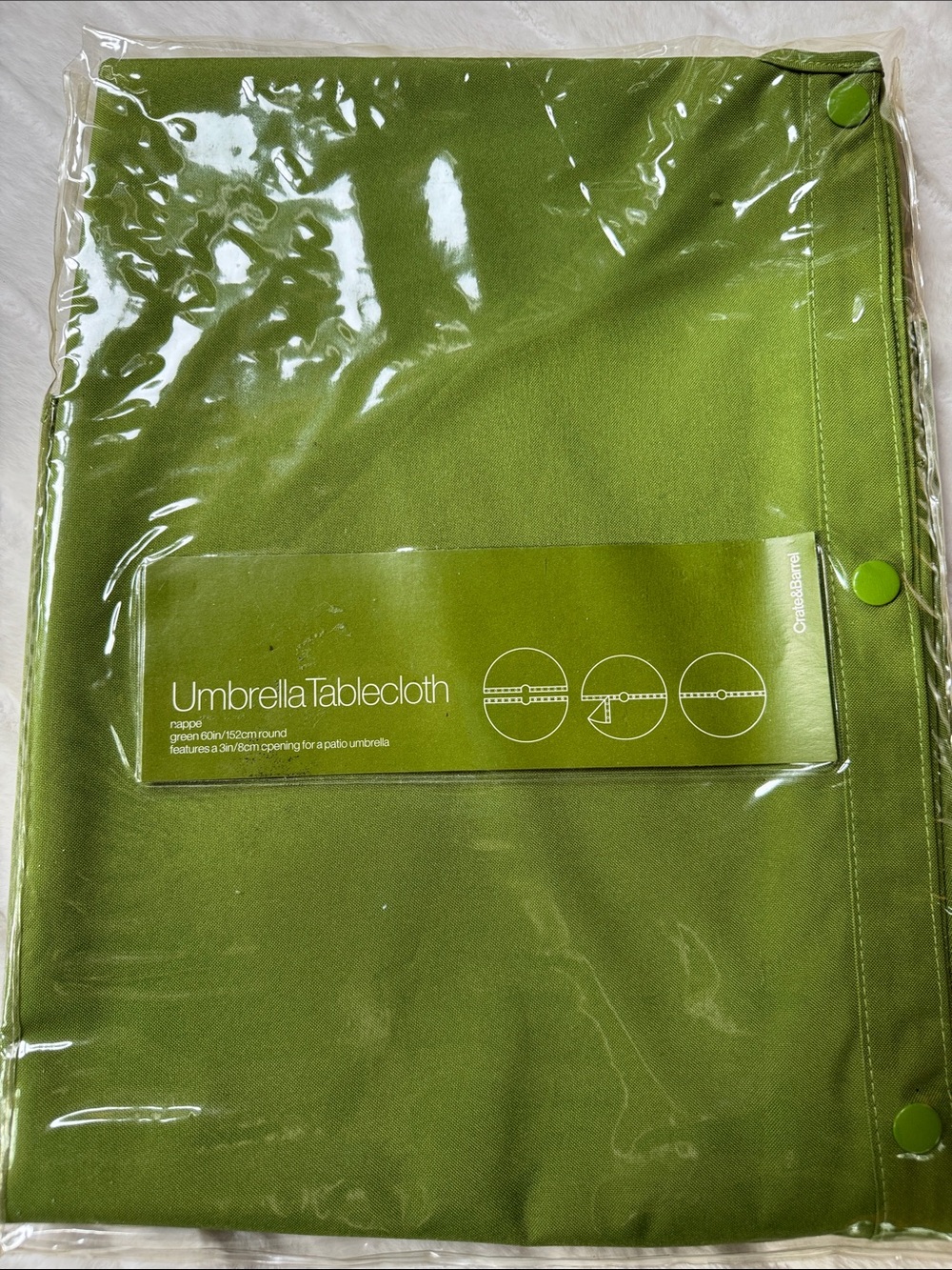 Crate & Barrel Umbrella Tablecloth NWT 60" Round